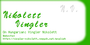 nikolett vingler business card